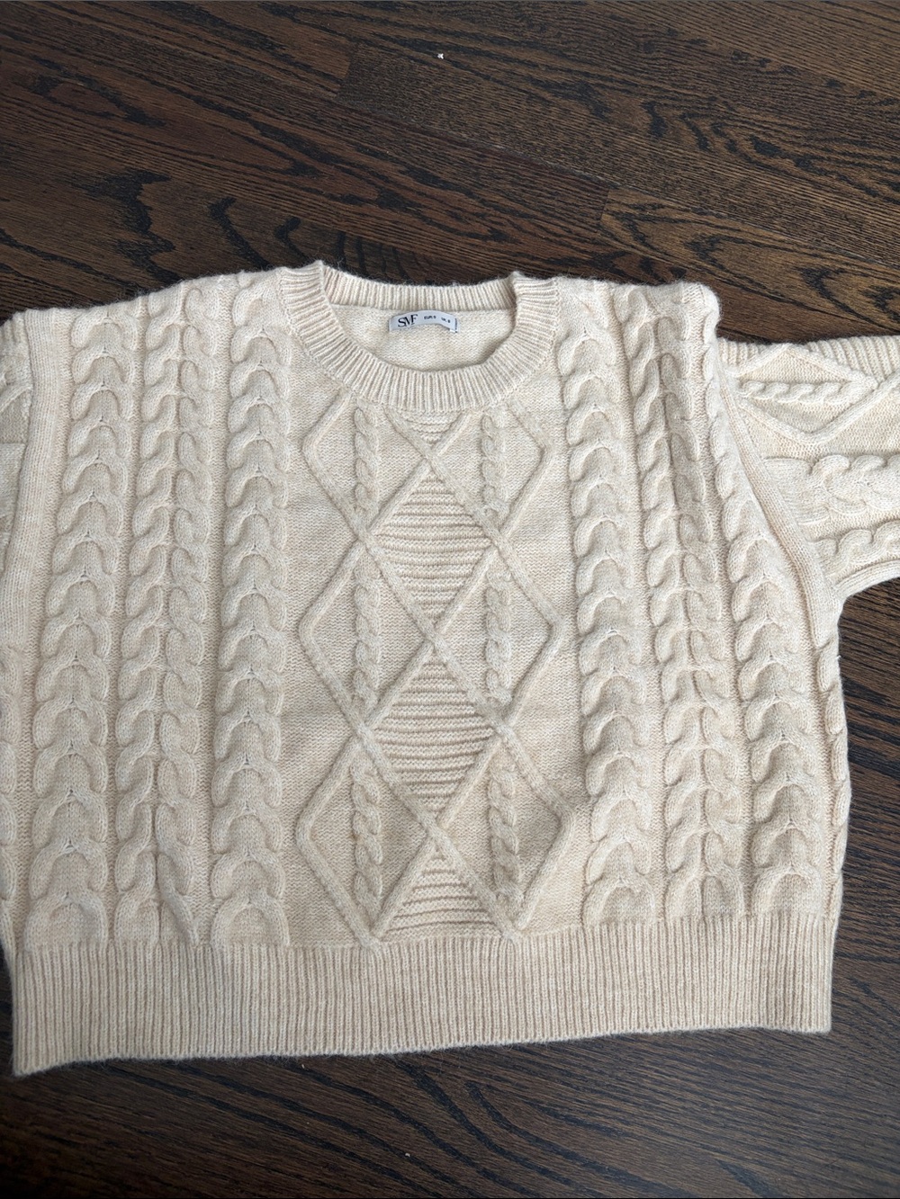 Classic Cable Crewneck Sweater - Cream